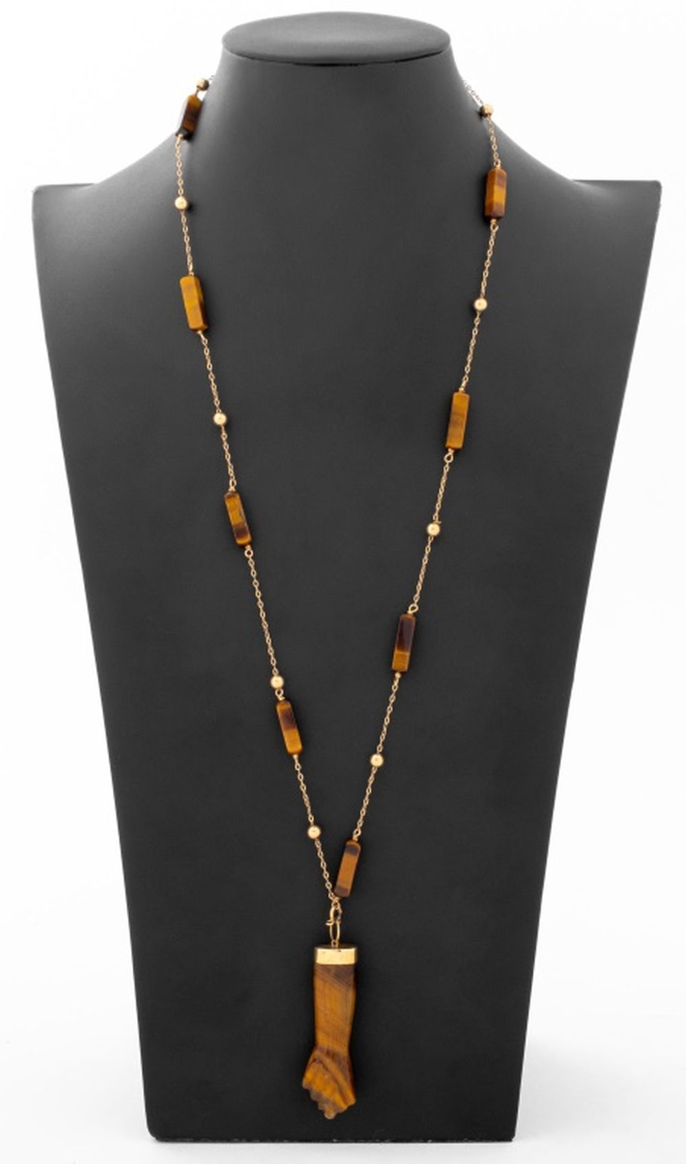 14K YELLOW GOLD TIGERS EYE FIGA