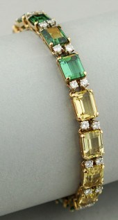 14K YELLOW GOLD, TOURMALINE, C