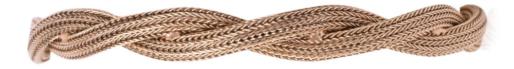 14K YELLOW GOLD TWISTED MESH