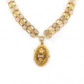 14K YELLOW GOLD VICTORIAN LOCK