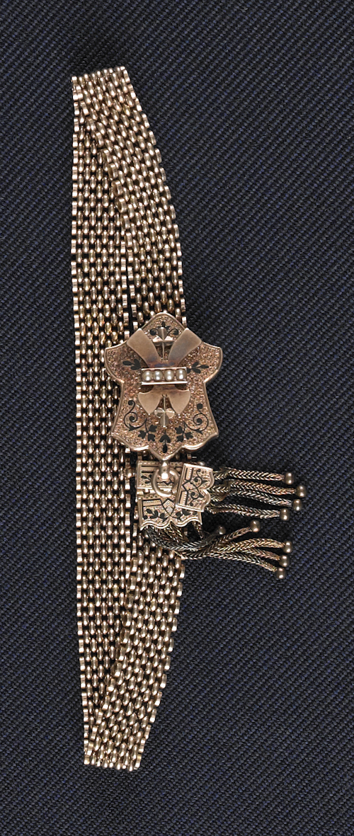 14K yellow gold Victorian mesh
