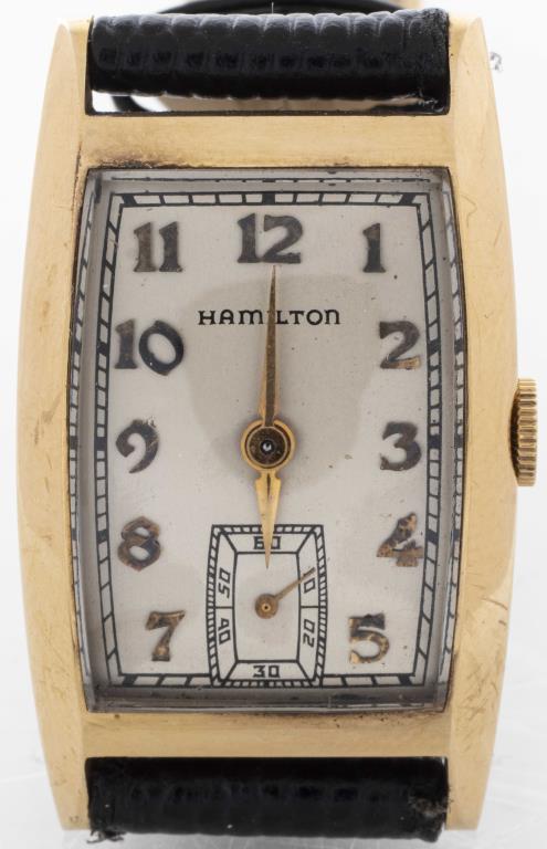 14K YELLOW GOLD VINTAGE HAMILTON