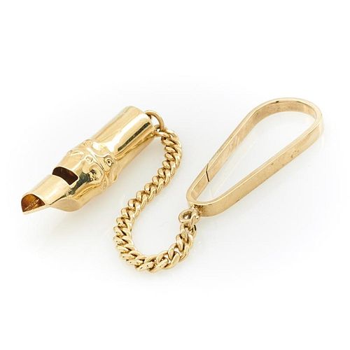 14K YELLOW GOLD WHISTLE