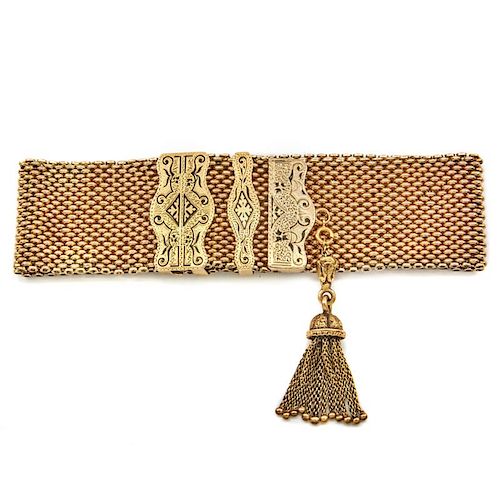 14K YELLOW GOLD WIDE VICTORIAN