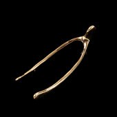 14K YELLOW GOLD WISHBONE BROOC
