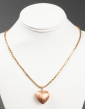 14K YELLOW & ROSE GOLD PUFF HE