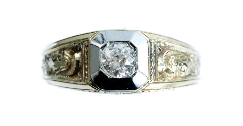 14K YELLOW & WHITE GOLD DIAMOND