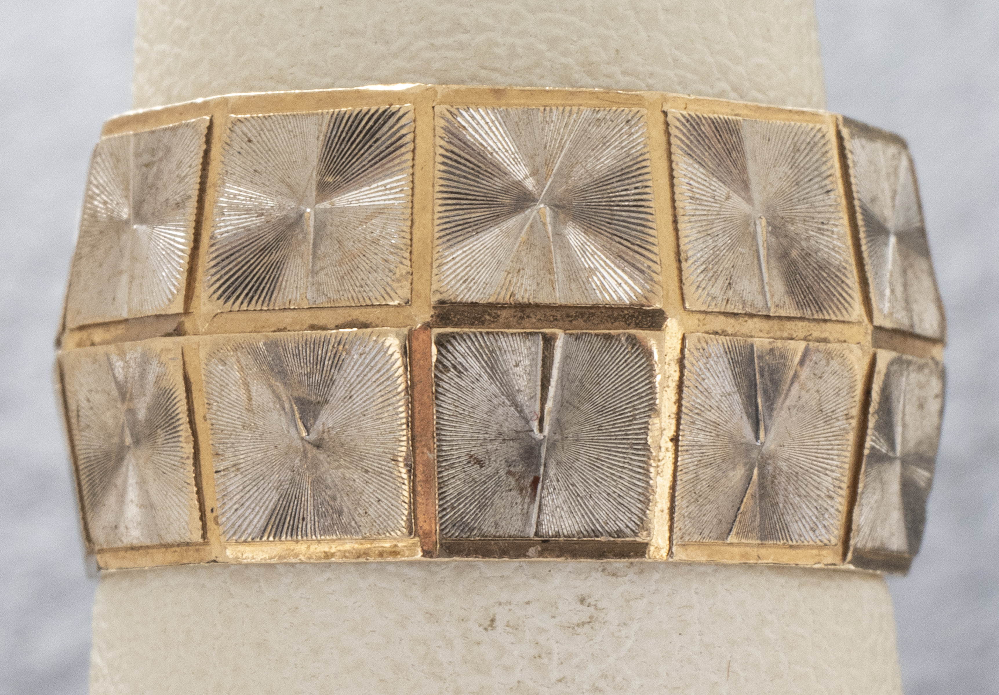 14K YELLOW & WHITE GOLD STARBURST