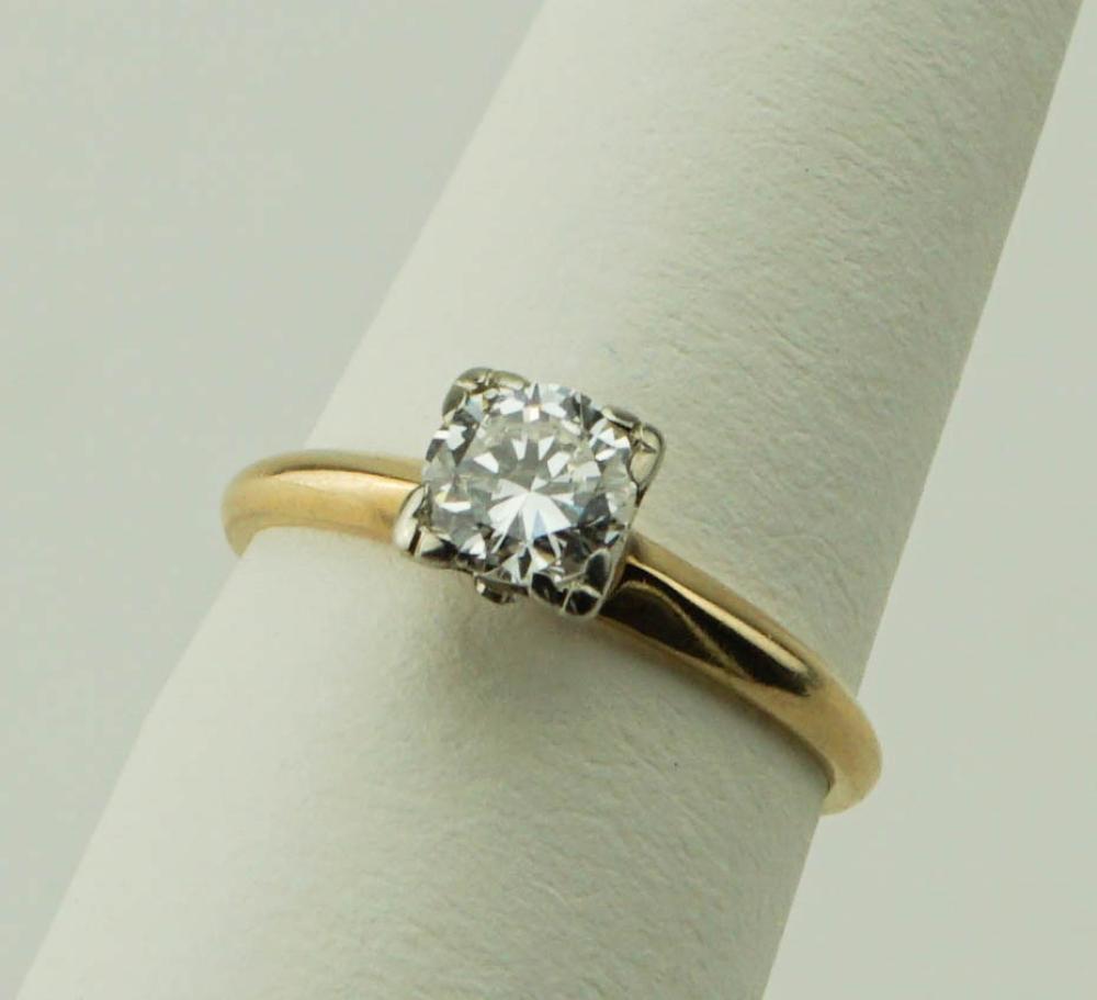 14K YELLOW/WHITE GOLD DIAMOND