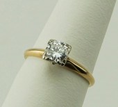 14K YELLOW/WHITE GOLD DIAMOND