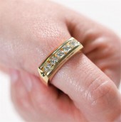 14K YG 0.5CTW DIAMOND RING, SI
