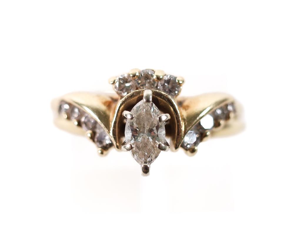 14K YG 0.5CTW DIAMOND WEDDING