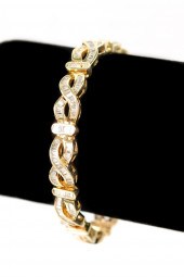 14K YG 10CTW DIAMOND INFINITY