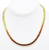 14K YG 17" SEMI-PRECIOUS STONE