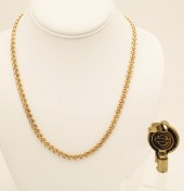 14K YG 18" ROLO LINK NECKLACE