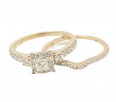 14K YG 2 PIECE DIAMOND BRIDAL