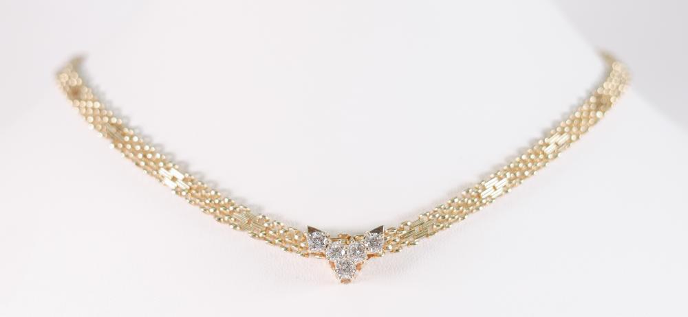 14K YG 2.5CTW VS1 DIAMOND PENDANT