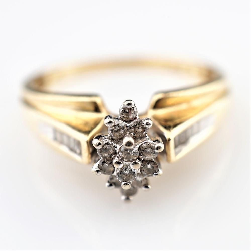 14K YG .50 CTTW WHITE DIAMOND