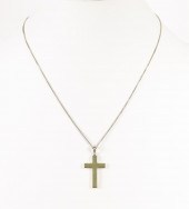 14K YG & 925 CROSS PENDANT NEC