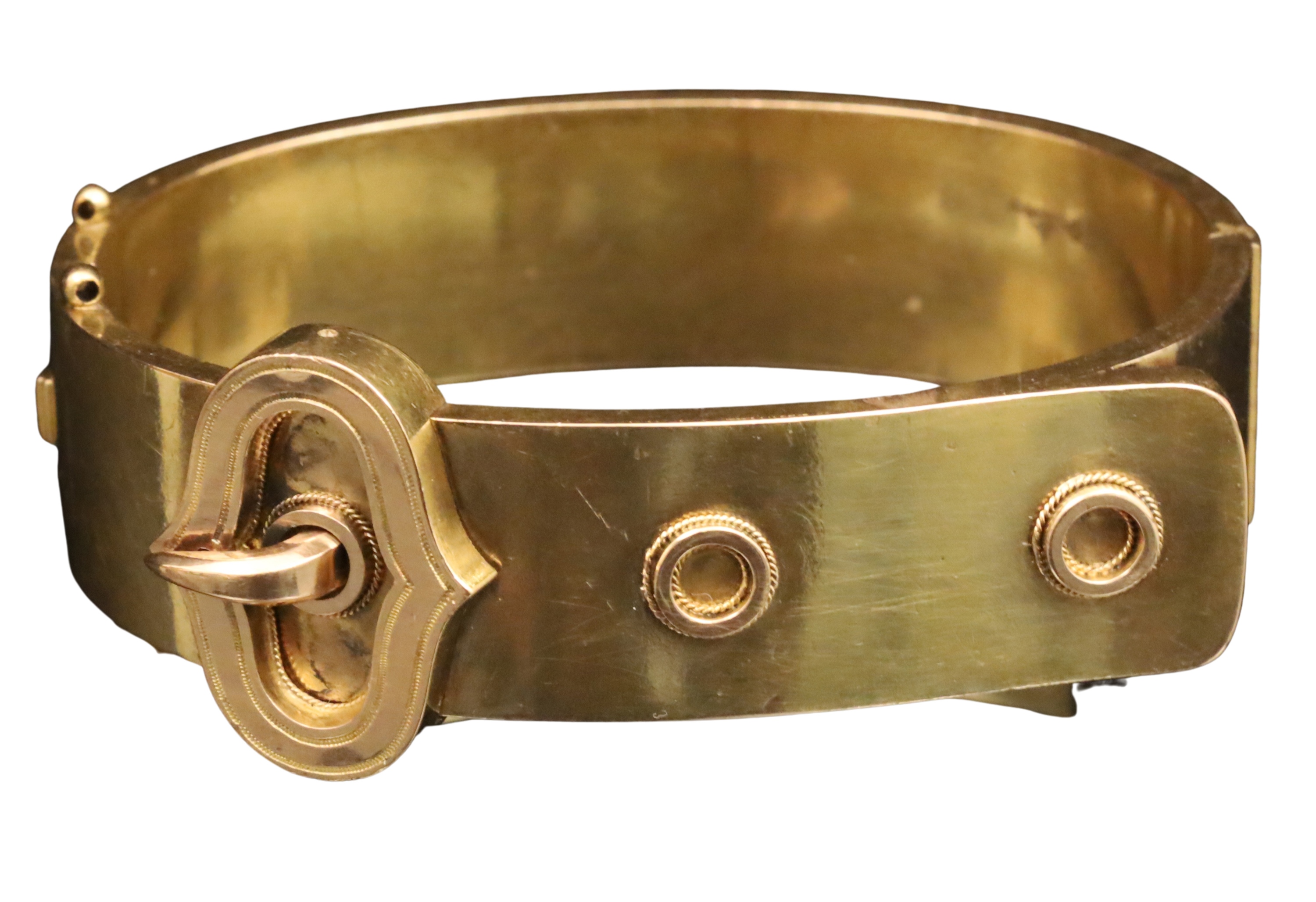 14K YG BELT AND BUCKLE STYLE CUFF