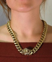 14K YG & DIAMOND 20" CUBAN LIN