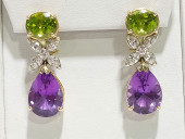 14K YG, DIAMOND, AMETHYST & PE
