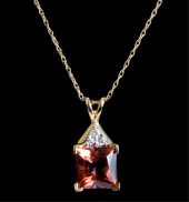 14K YG DIAMOND & MYSTIC FIRE T