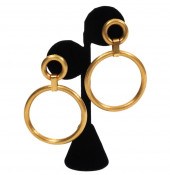 14K YG FLORENTINE HOOP OMEGA C