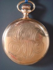 14K YG HC 15j Elgin pocket wat