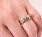 14K YG HIGH SET 1CTW DIA. RING