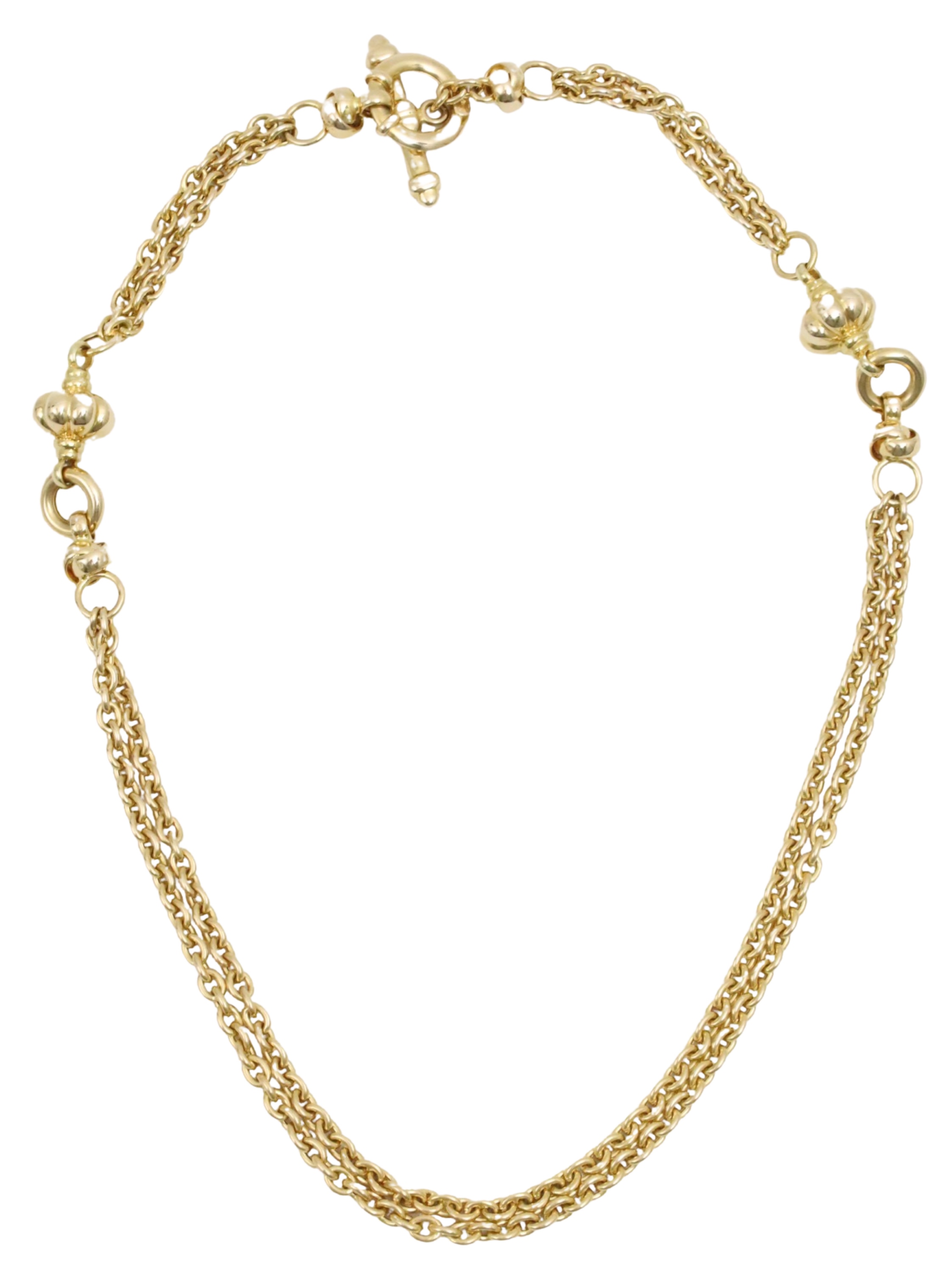14K YG ITALIAN 24' DOUBLE CURB LINK