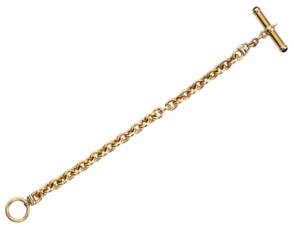 14K YG OVAL ROLO LINK TOGGLE