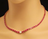 14K YG RUBY AND DIAMOND NECKLA