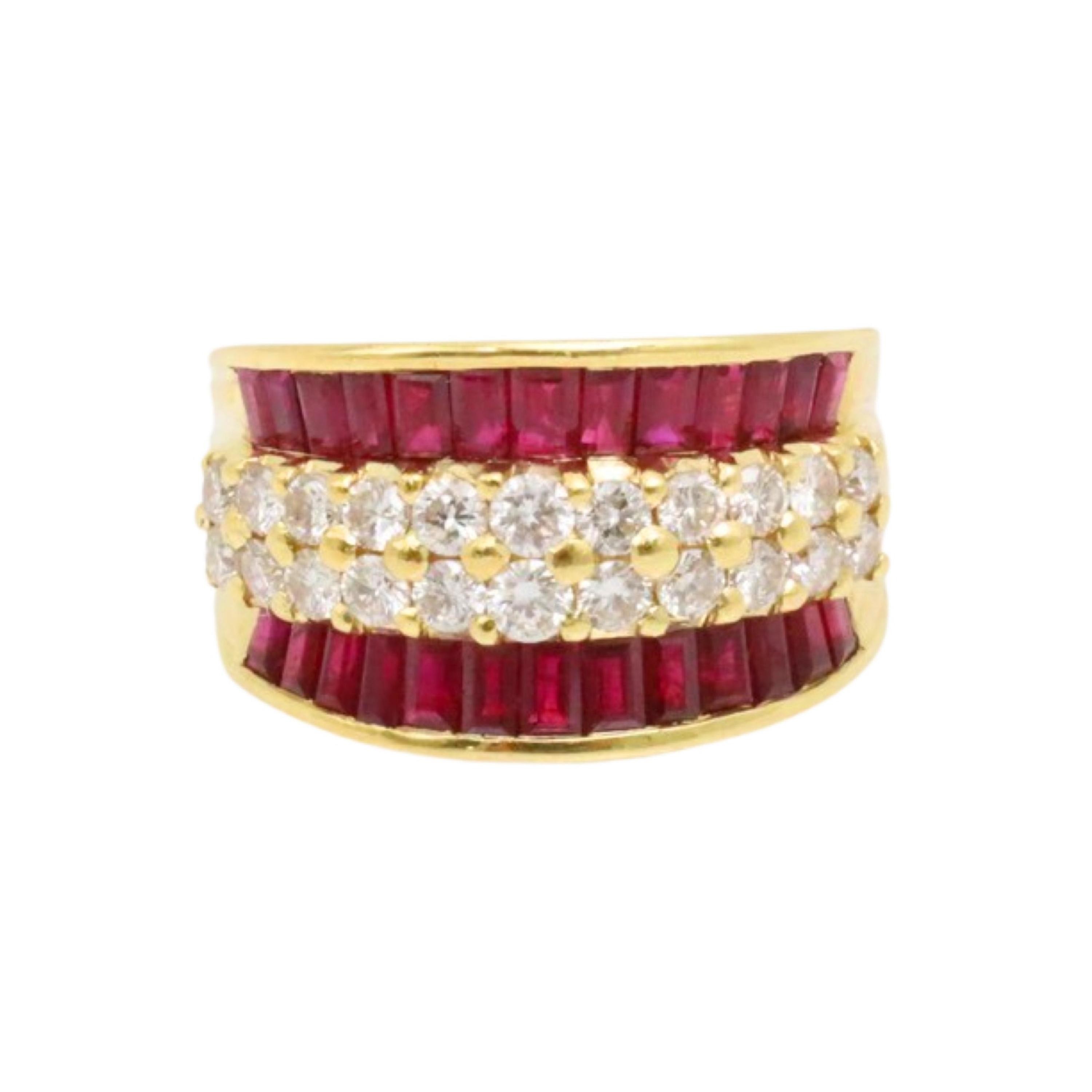 14K YG RUBY & DIAMOND RING 14K