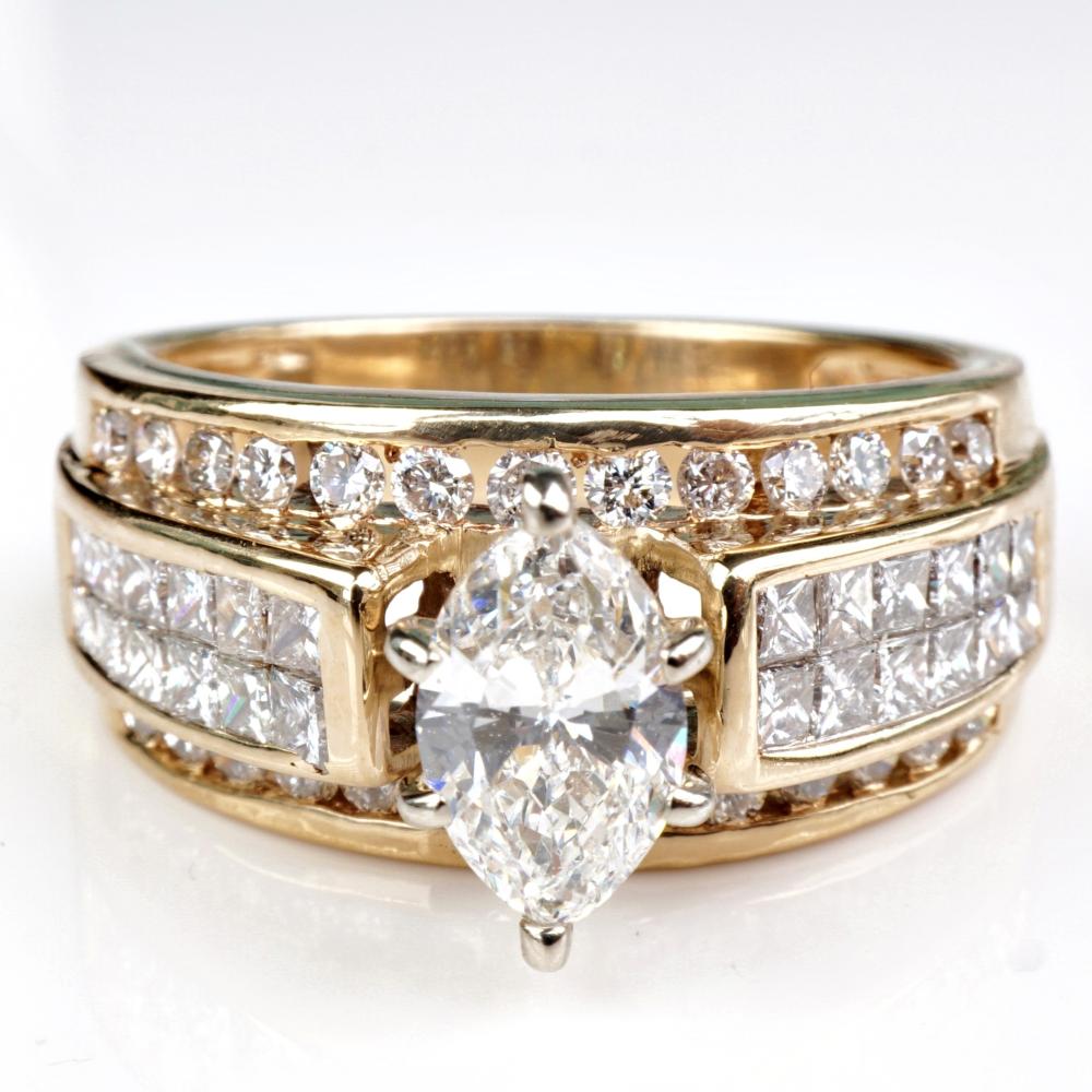 14K YG VS DIAMOND RING SZ 614k