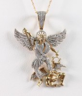 14K/10K YG ARCHANGEL SAINT MIC