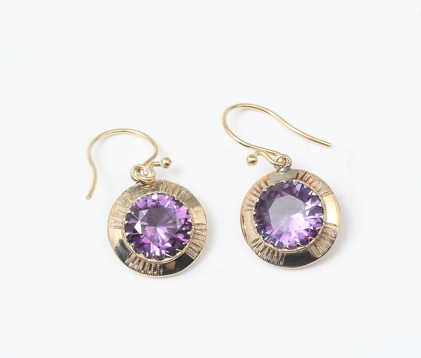 14K/18K 8.0 CT AMETHYST EARRINGS: