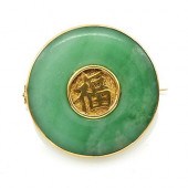 14K/24K YELLOW GOLD AND JADE B
