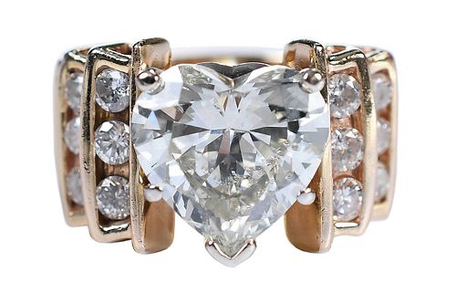 14KT. 4.48CT. HEART SHAPED