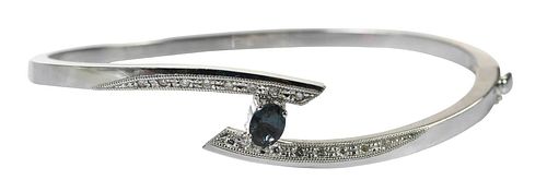 14KT. ALEXANDRITE BRACELEThinged