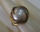 14KT CABOCHON MABE PEARL COCKT