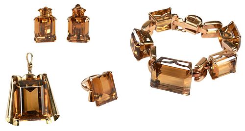 14KT. CITRINE SUITEincluding: