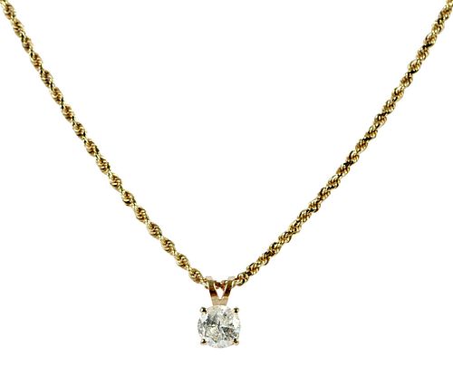 14KT. DIAMOND NECKLACEpendant
