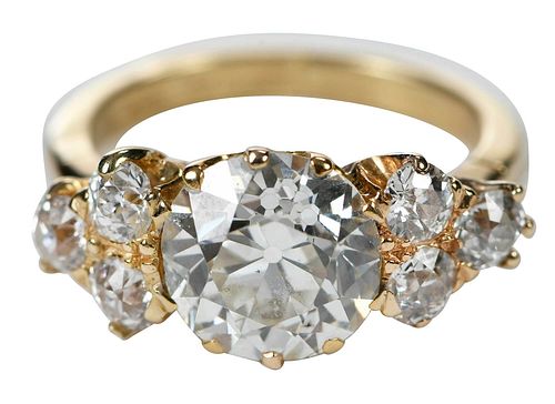 14KT. DIAMOND RING, 2.96CT.