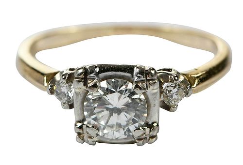 14KT. DIAMOND RINGcenter round