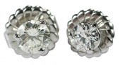 14KT. DIAMOND STUD EARRINGSone