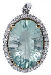 14KT. FLUORITE AND DIAMOND PEN