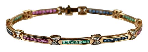 14KT. GEMSTONE BRACELETsections