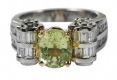 14KT. GEMSTONE RINGoval cut ye