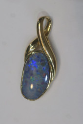 14KT GOLD AND BOULDER OPAL PEN